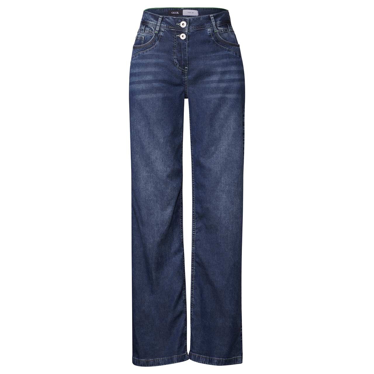 Cecil Neele Jeans mid blue used wash Cecil Neele Jeans mid blue used wash