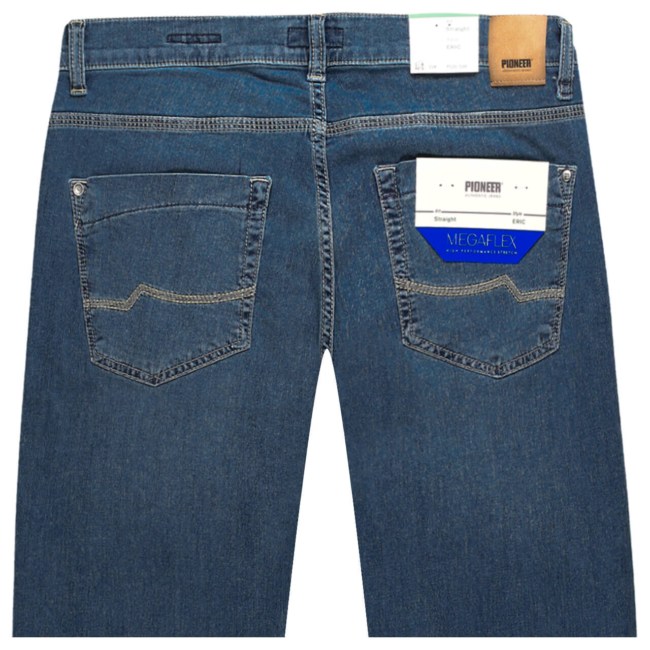 Pioneer Jeans Eric Megaflex für Herren in Blau angewaschen, FarbNr.. 6832