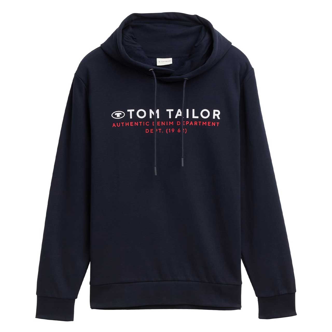 Tom Tailor Herren Hoodie Sweatshirt sky captain blue branding