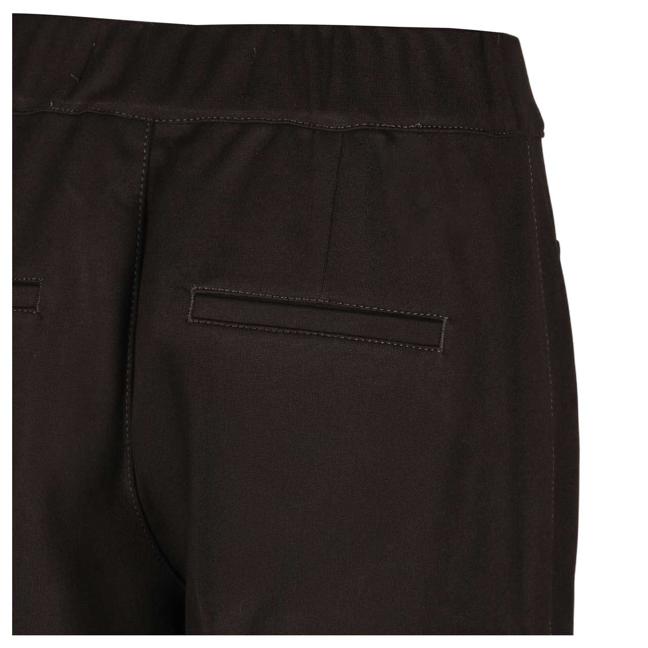 Stretch Damenhose Straight Leg von Street One in Dunkelbraun, Detailansicht vom Bund hinten