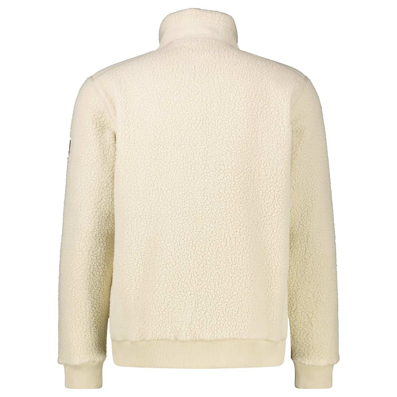 Herren Teddyjacke von Lerros in Cremeweiß, Rückansicht