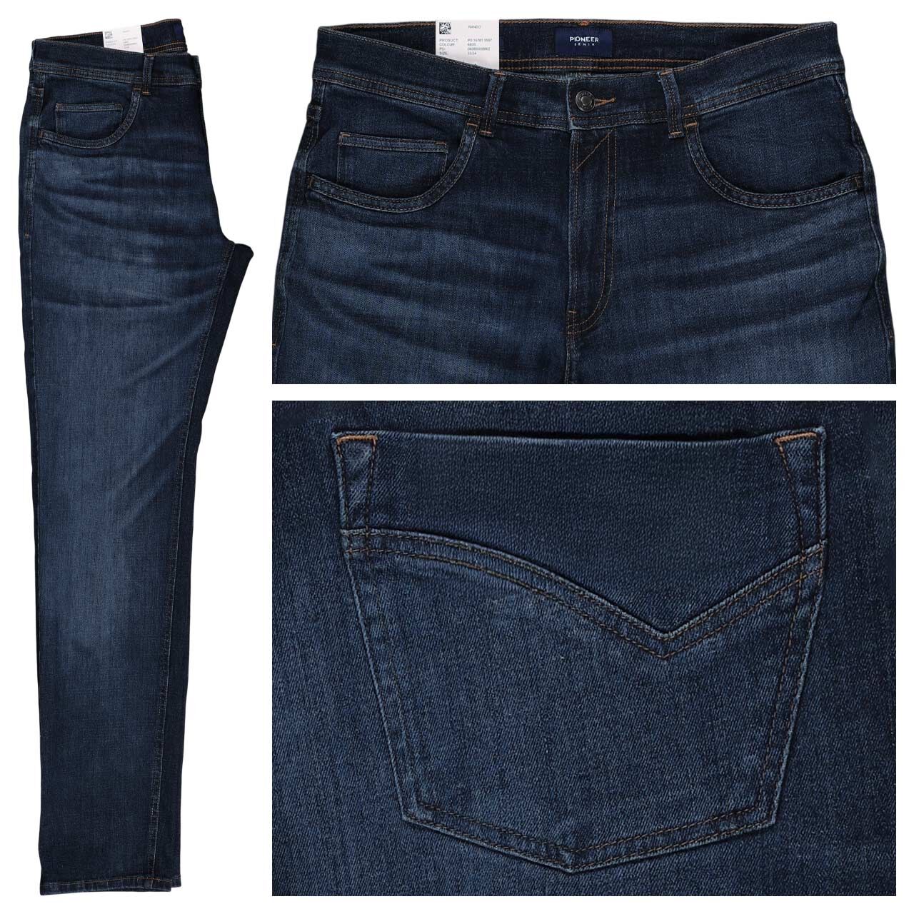 Pioneer Rando Jeans blue black used whisker