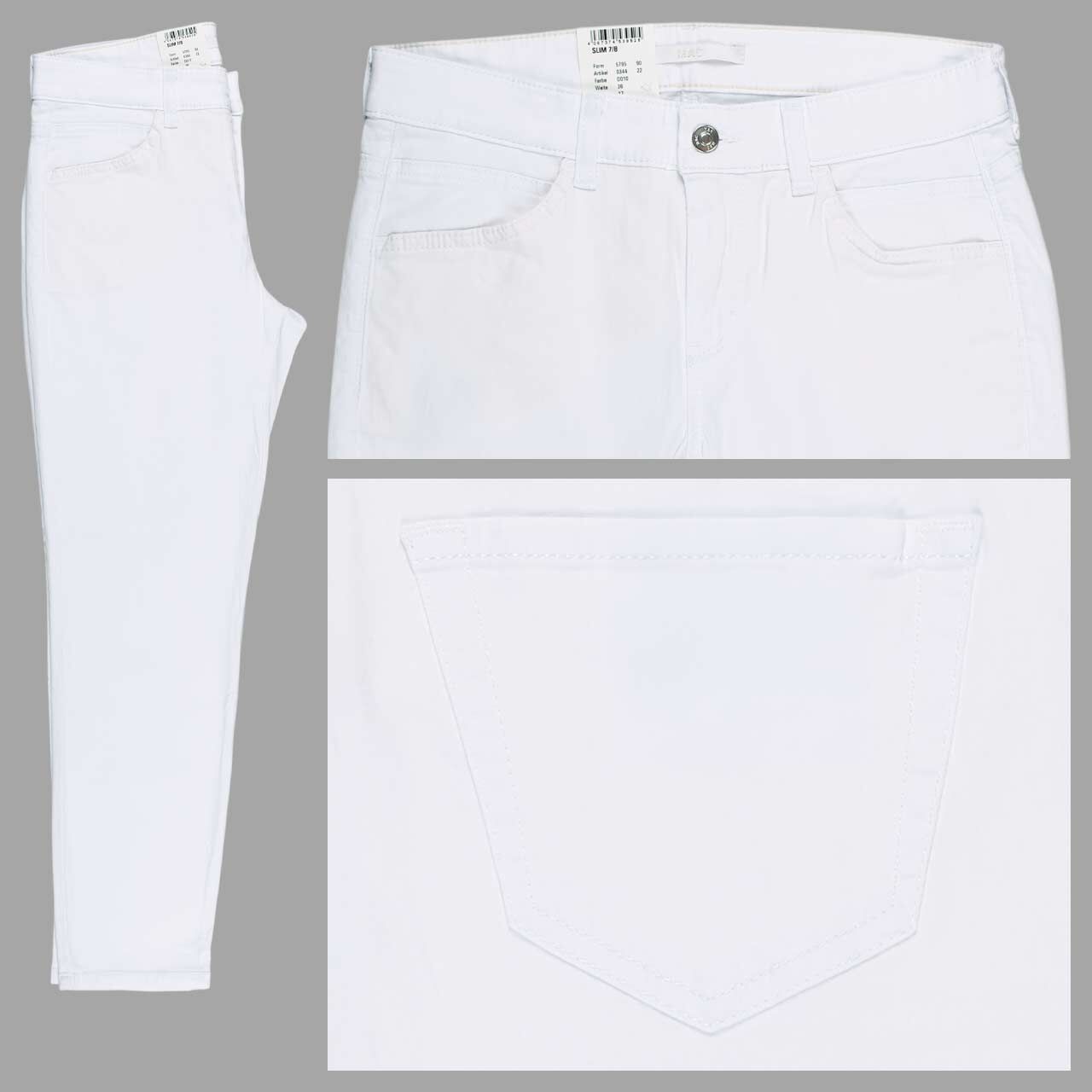 MAC Slim 7/8 Jeans white denim