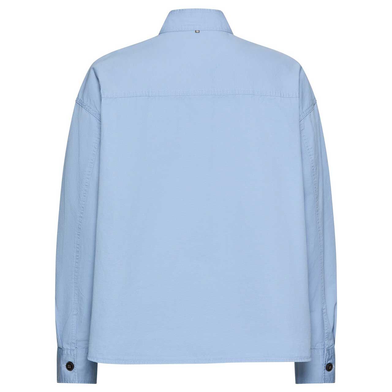 Damen Langarm Bluse von Camel active in Blau, Rückansicht