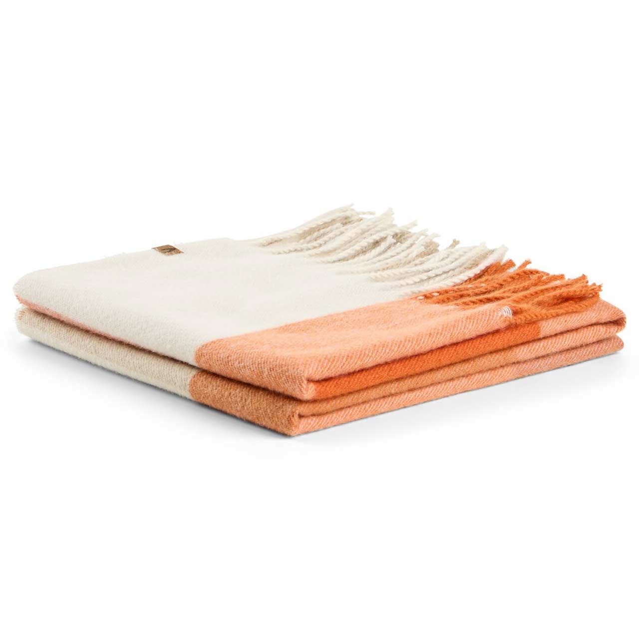 Damen Schal von Camel active in Orange kariert, Komplettansicht