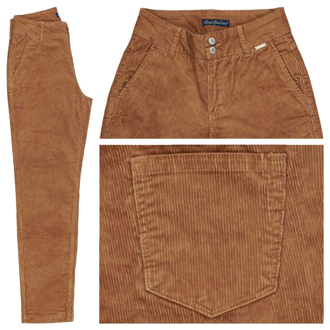 Red Button Diana Cordhose almond