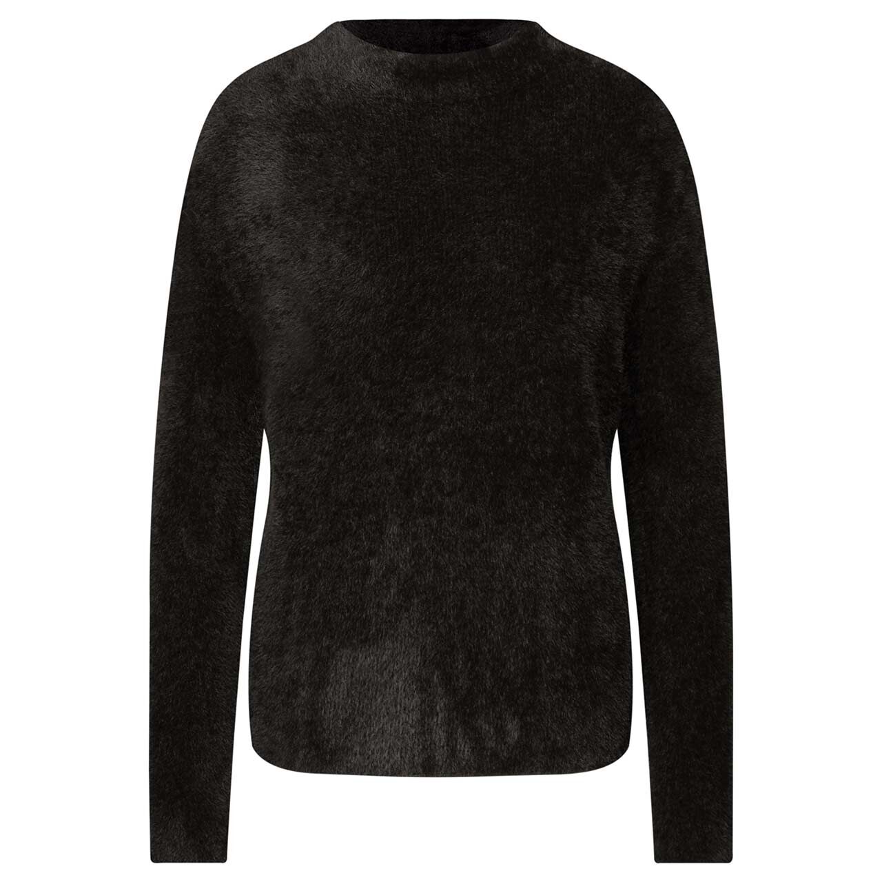 Street One Damen Pullover Fluffy Turtle Neck Sweater darkest brown