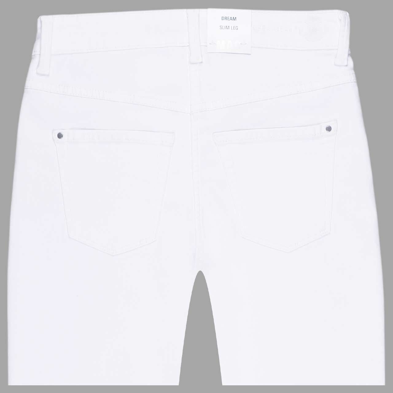 Damen 7/8 Jeans Dream Chic von MAC in Weiß, detaillierte Rückansicht