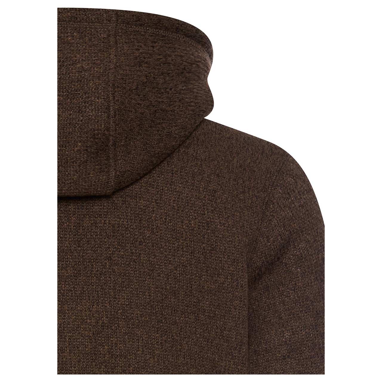 Herren Fleece Jacke von Camel active in Braun meliert, detaillierte Rückansicht