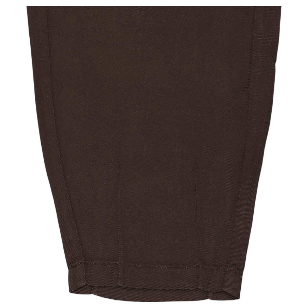 Damen 7/8 Hose Bay 2.3 von MAC in Dunkelbraun, Detailansicht vom Saum