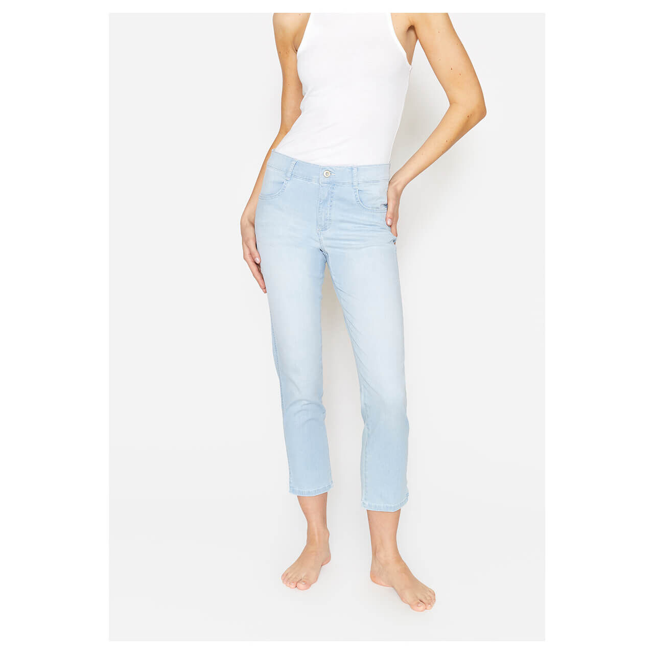 Angels Cici Crop 7/8 Jeans bleached used buffi