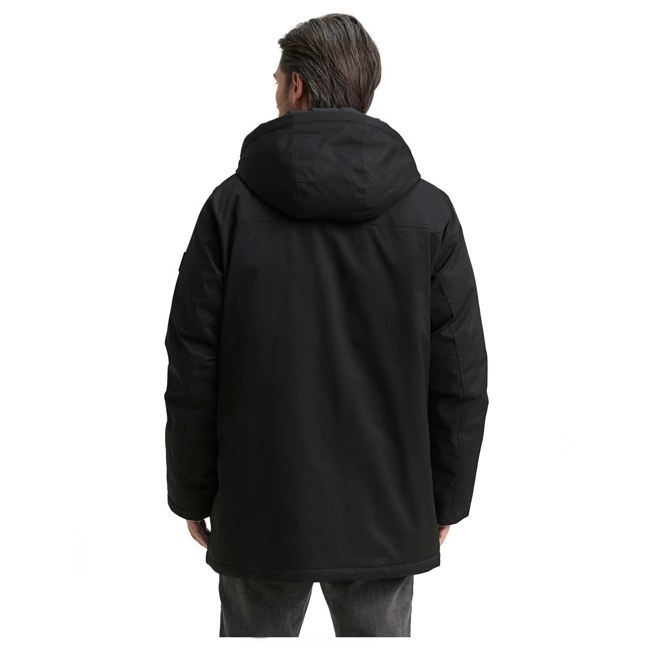 Herren Jacke Arctic Parka von Tom Tailor in Schwarz, Rückansicht am Model