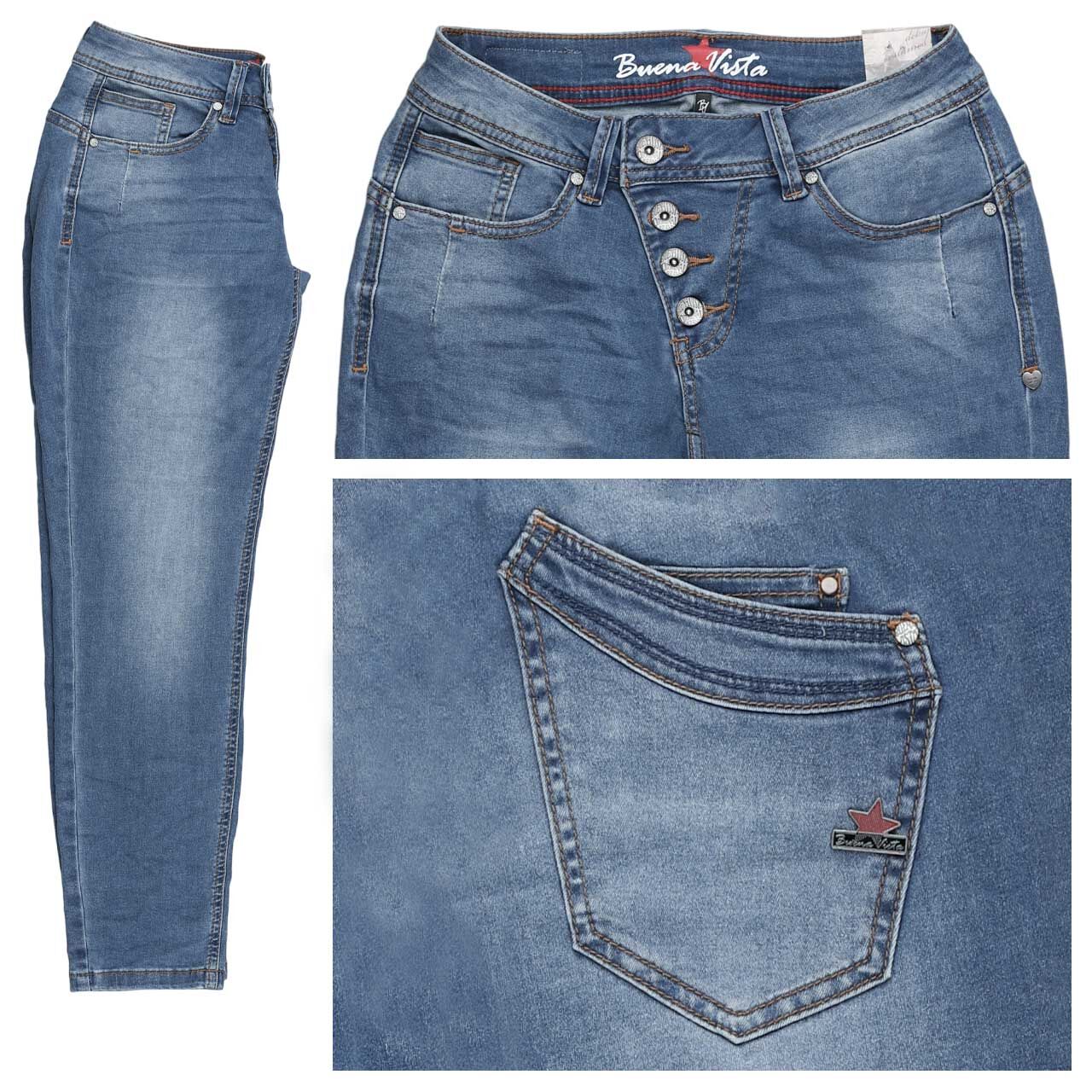 Buena Vista Malibu 7/8 Cozy Denim Jeans middle blue