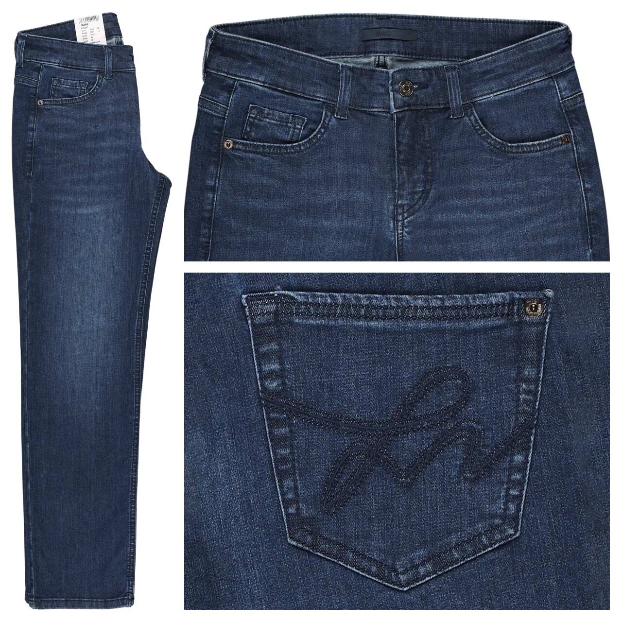 MAC Carrie Jeans fashion mid blue wash straight