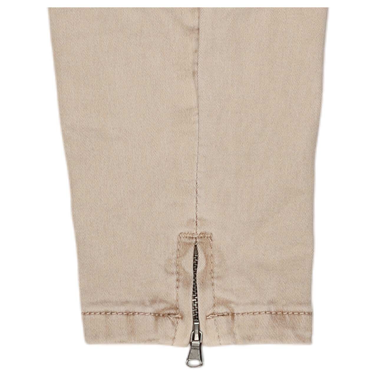 Damen Baumwollhose Italy V 7/8 Stretch Twill von Buena Vista in Beige, Detailansicht Saum