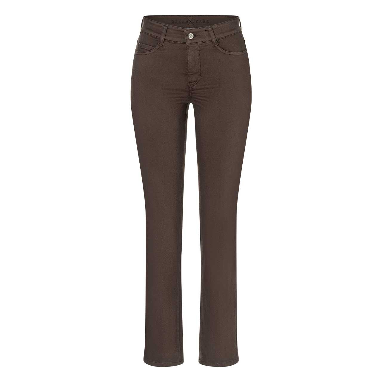 Stretch Damenjeans Dream von MAC in Braun, Vorderansicht
