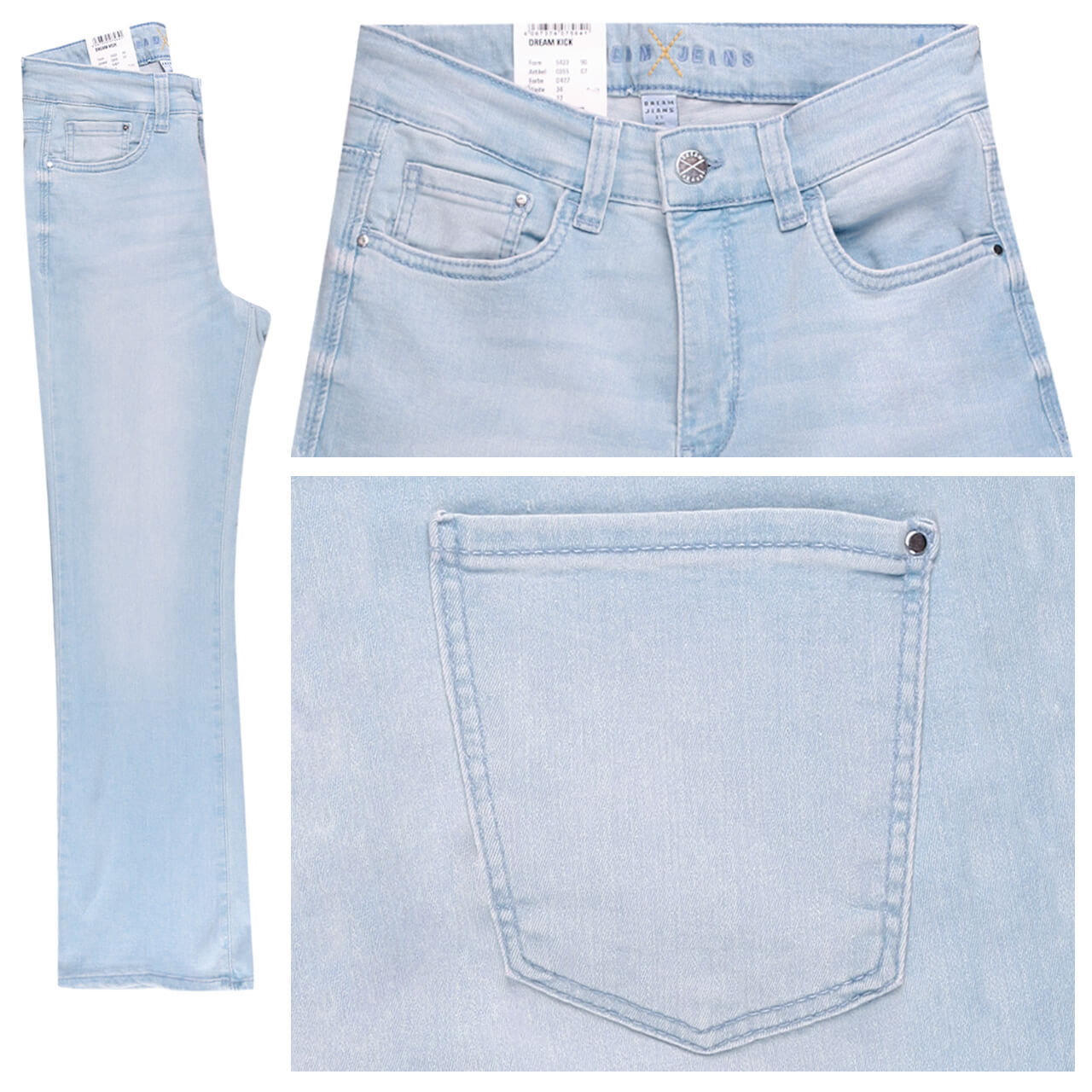 MAC Dream Kick 7/8 Jeans summer blue washed