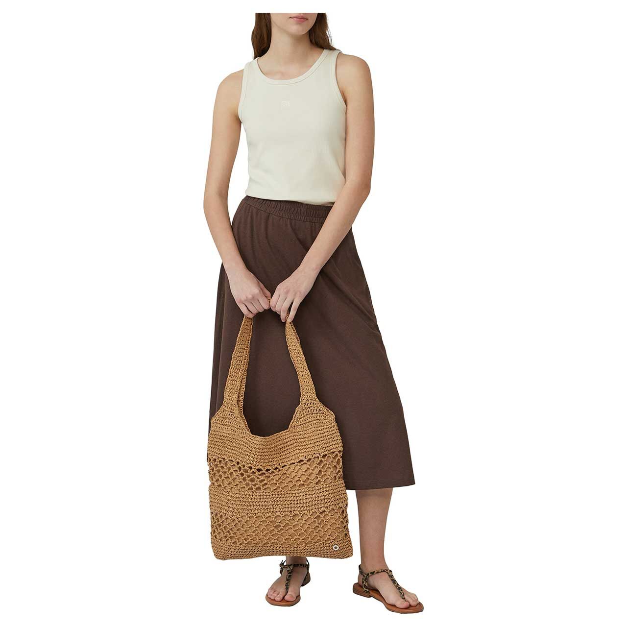 Damen Rock von s.Oliver in Braun, Ganzkörperansicht Outfit Modell
