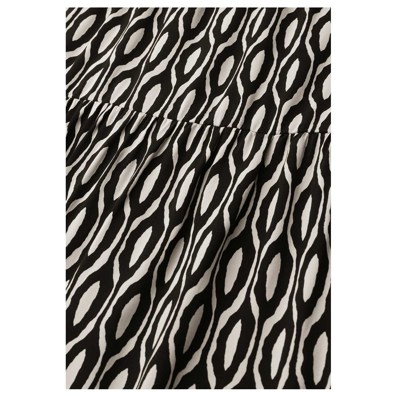 Street One Damen Rock Maxi Volant clay sand black pattern