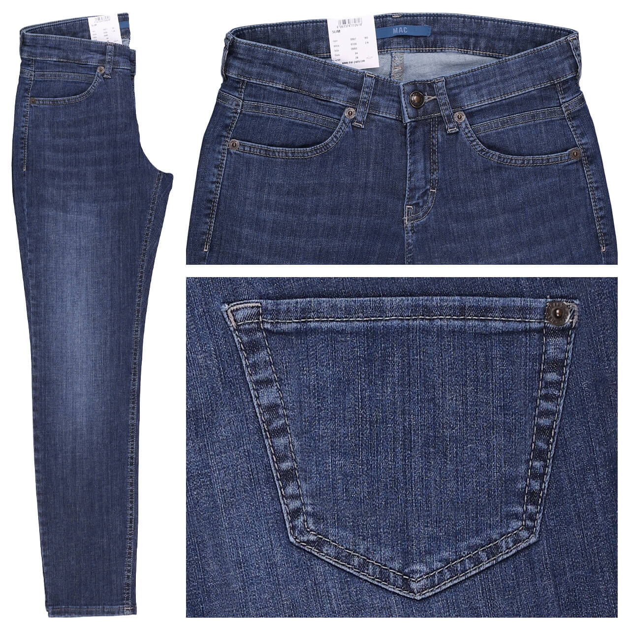 MAC Slim Jeans blue basic wash 