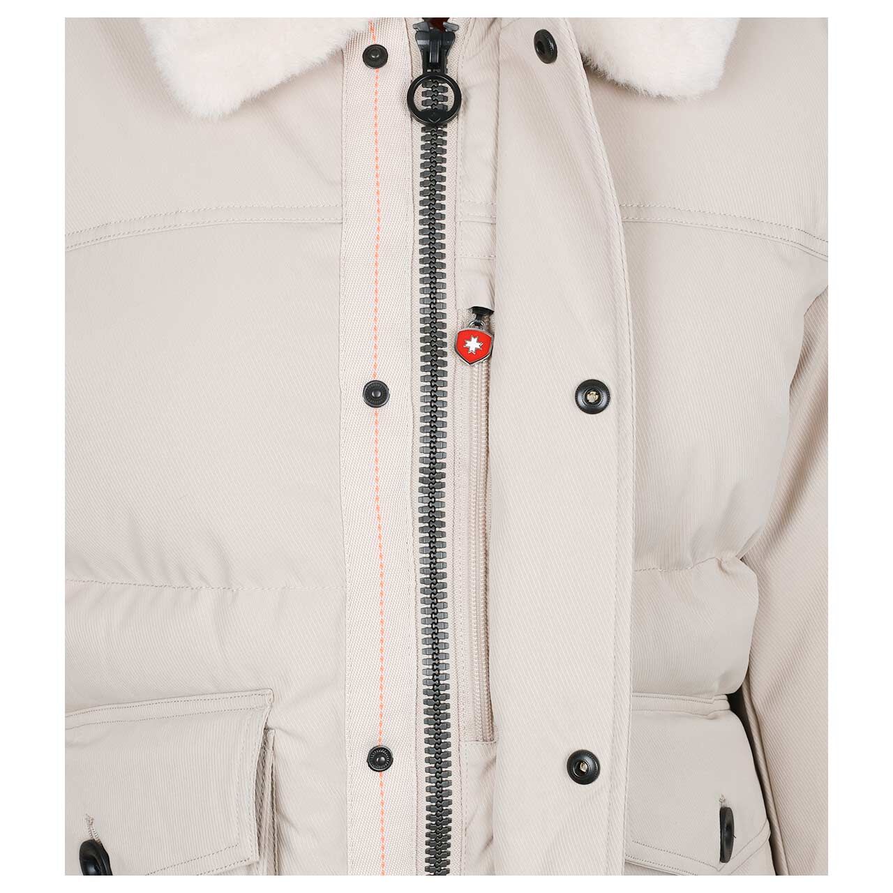 Herren Jacke Saphire von Wellensteyn in Beige, Detailansicht Reißverschluss