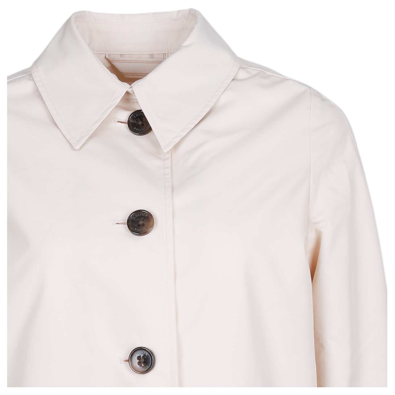 Damen Trenchcoat von s.Oliver in Hellbeige mit der Farbnummer 8001, Detail vorne