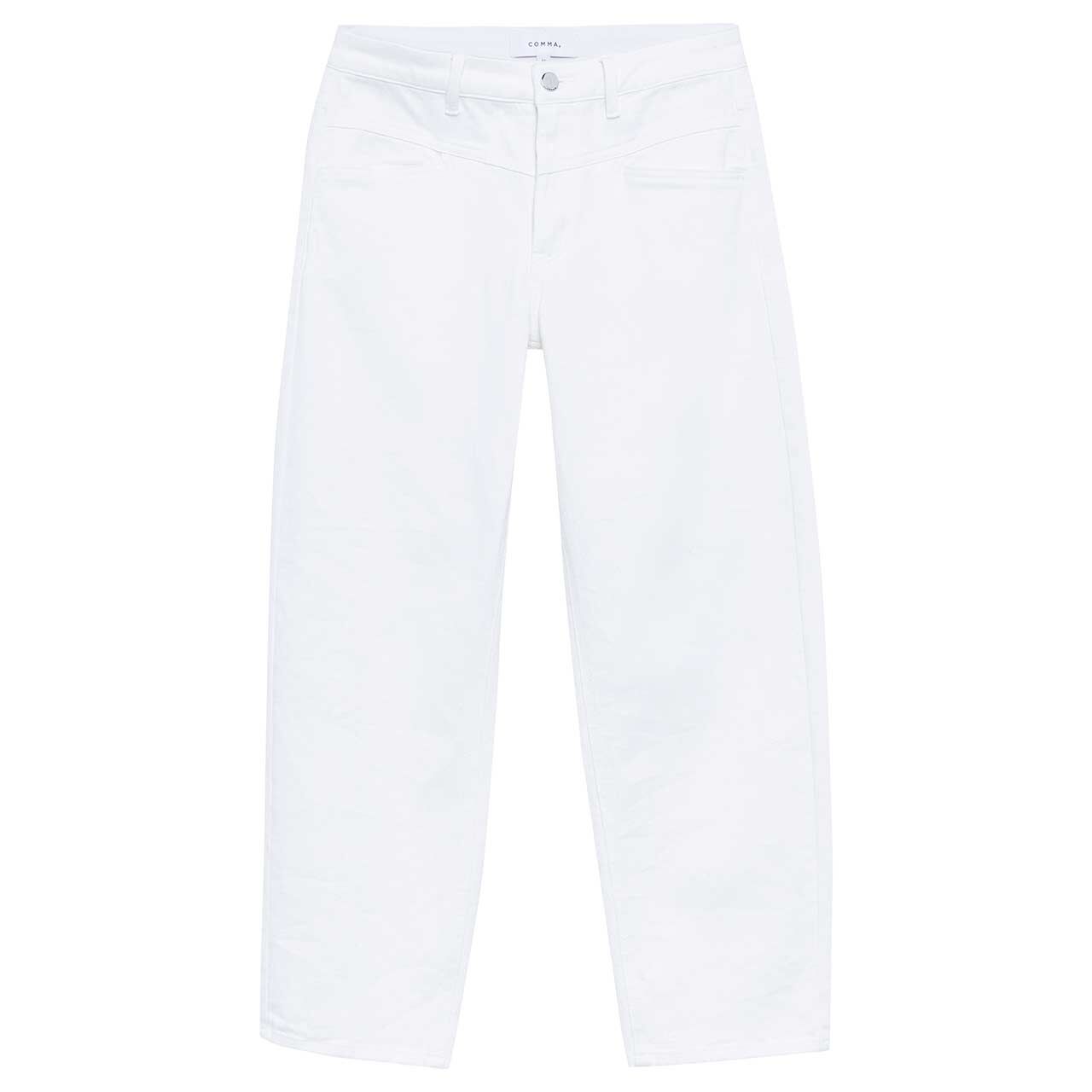 Stretch Damen 7/8 Jeans Liv Barrel von Comma in Weiß, Vorderansicht