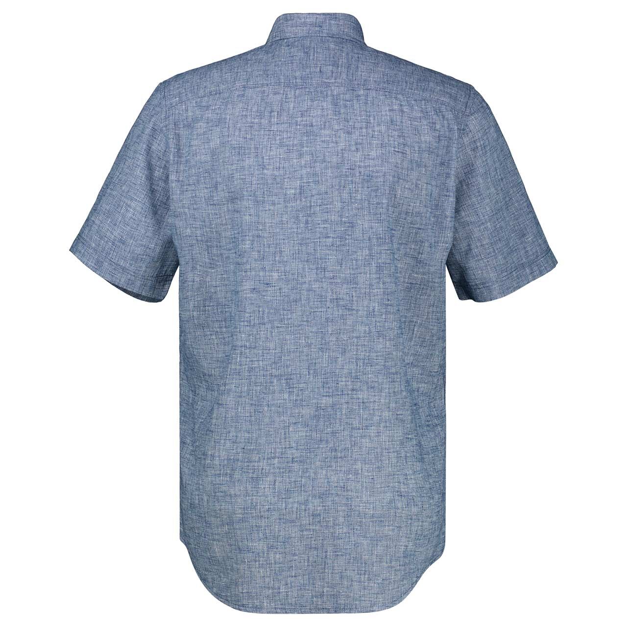 Herren 1/2 Arm Hemd von Lerros in Blau meliert, Rückansicht