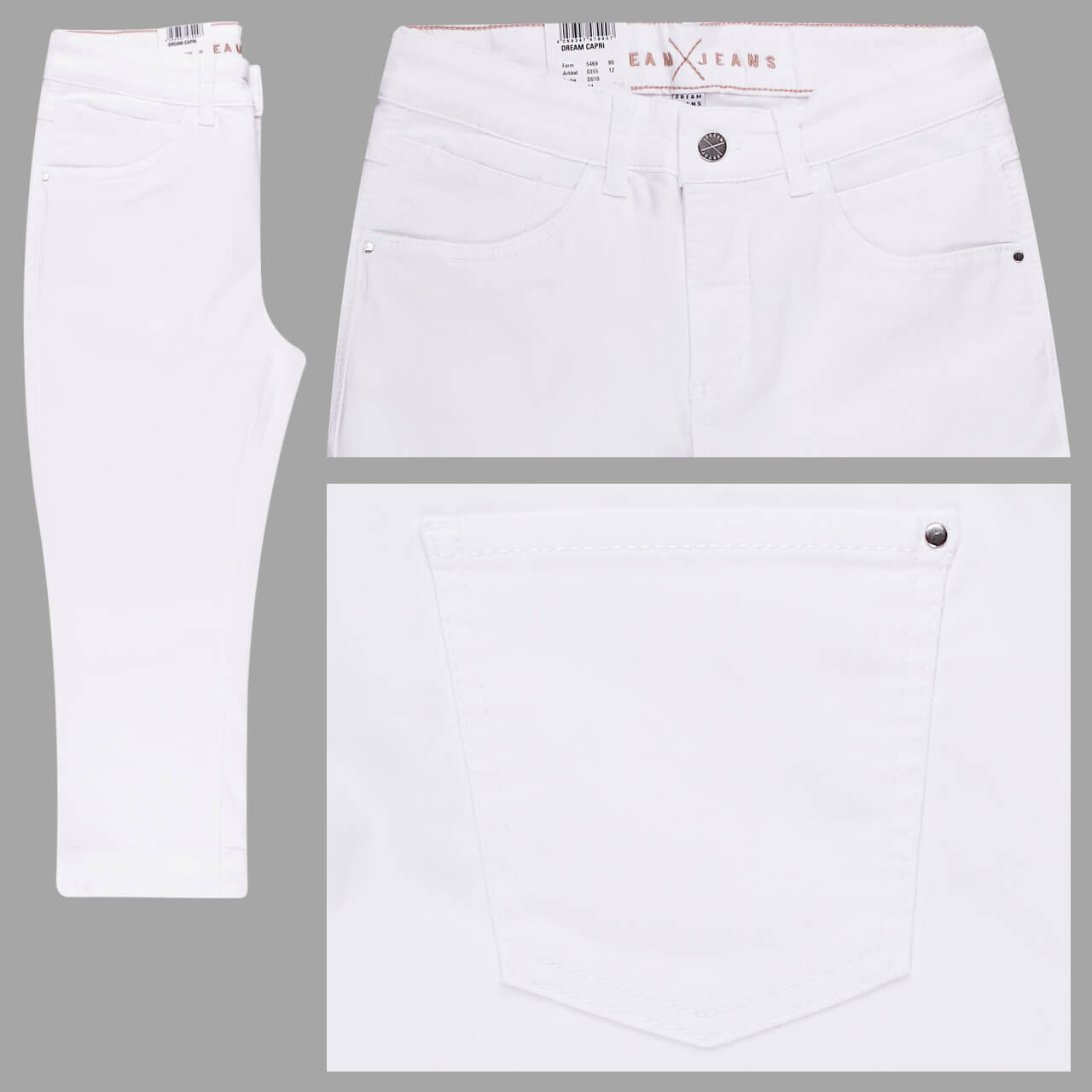 MAC Dream Capri 3/4 Jeans white