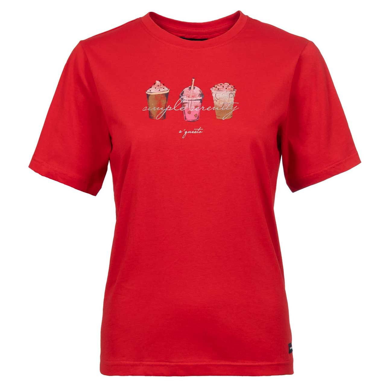 Soquesto Damen T-Shirt apple red serenity