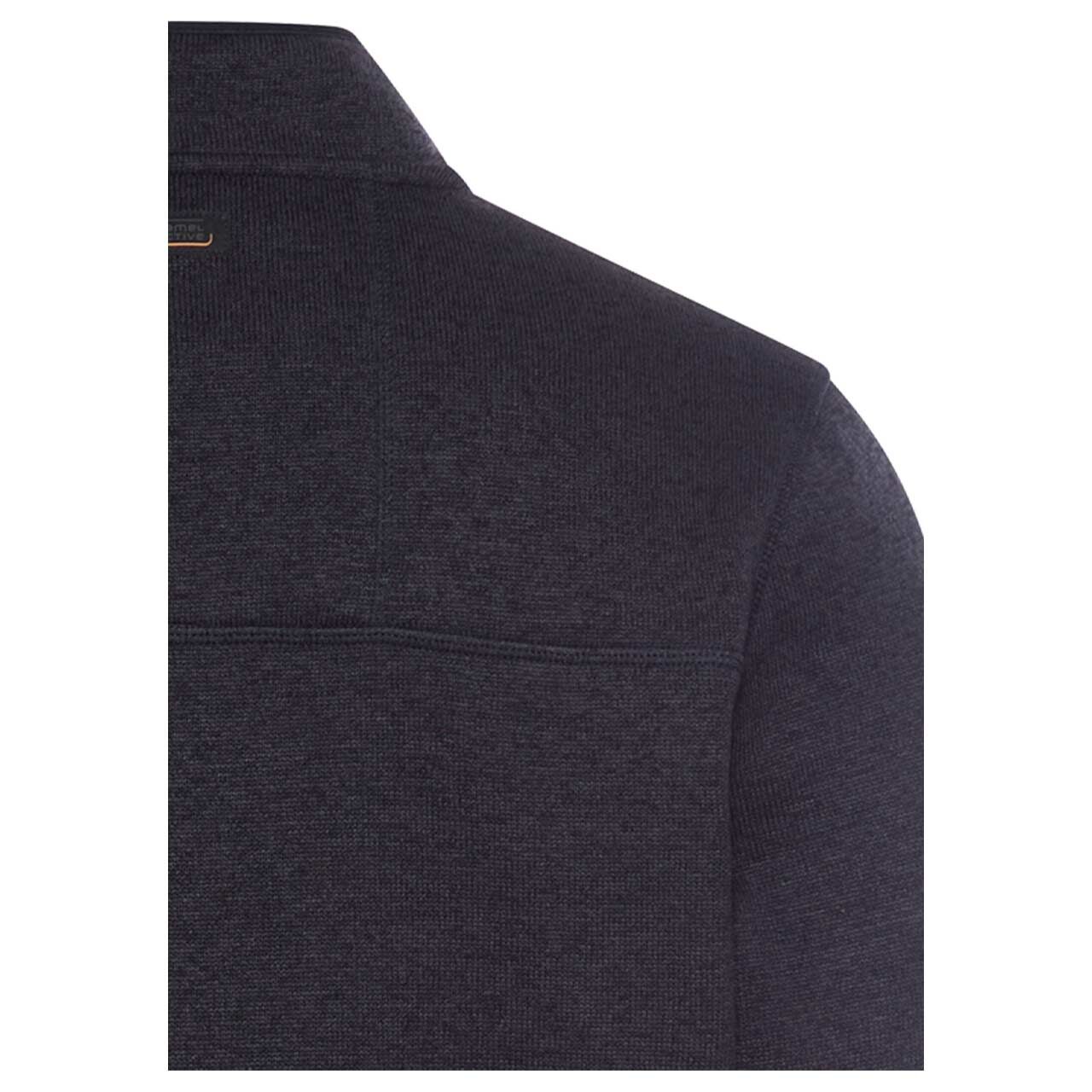 Herren Fleece Jacke von Camel active in Dunkelblau meliert, detaillierte Rückansicht
