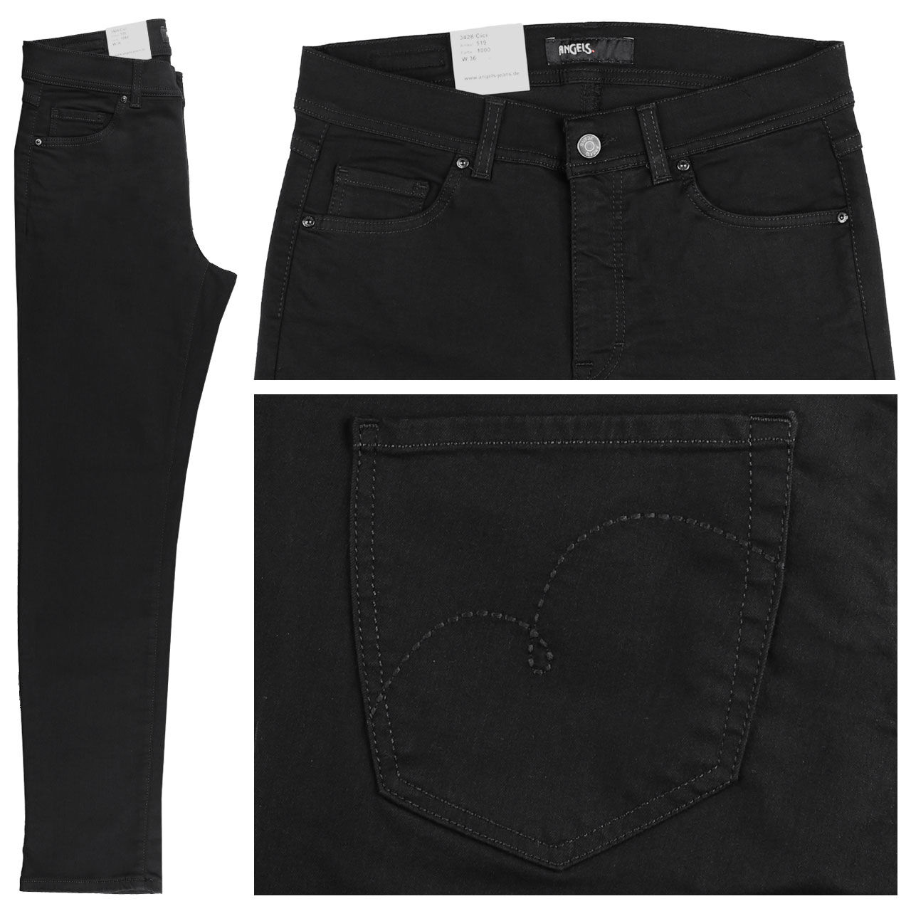 Angels Jeans Cici für Damen in Schwarz, FarbNr.: 1000 Angels Jeans Cici für Damen in Schwarz, FarbNr.: 1000