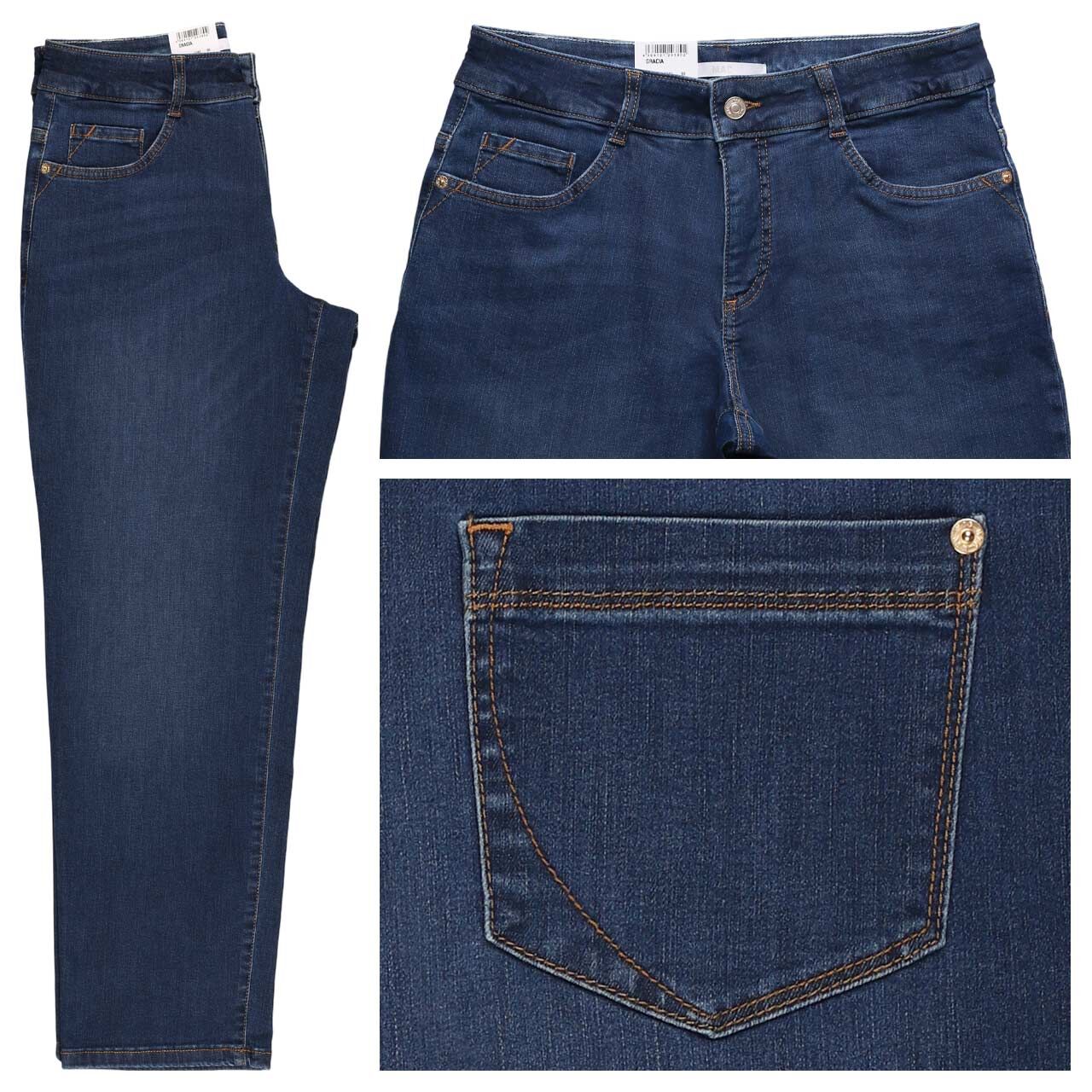 MAC Gracia Jeans mid blue random wash
