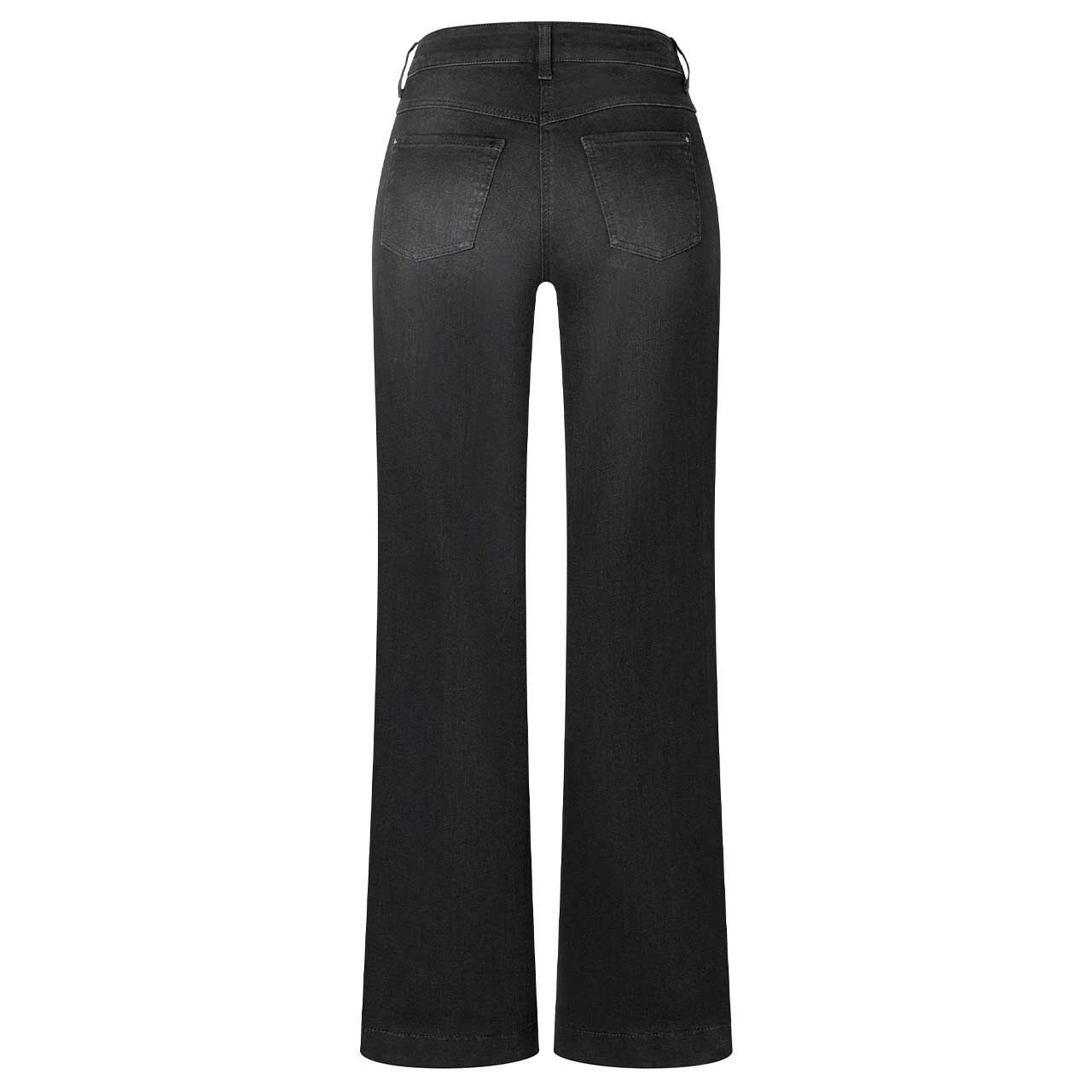 Stretch Damenjeans Dream Wide von MAC in Dunkelgrau angewaschen, Rückansicht