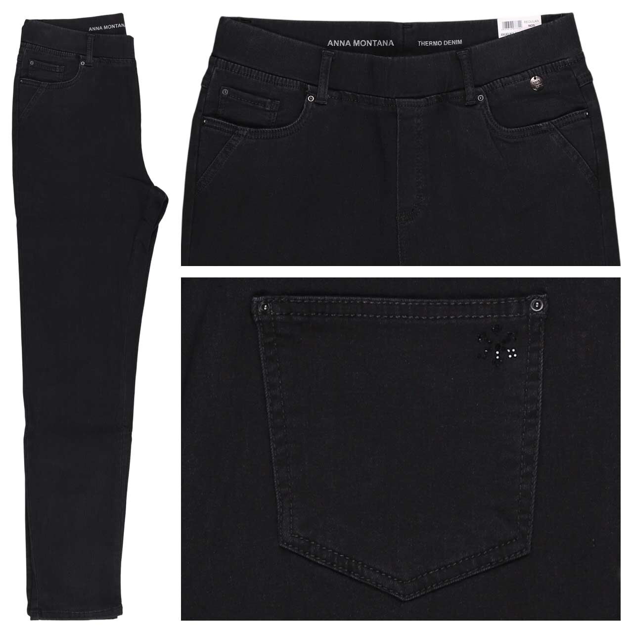 Anna Montana Angelika Jeans black thermo denim