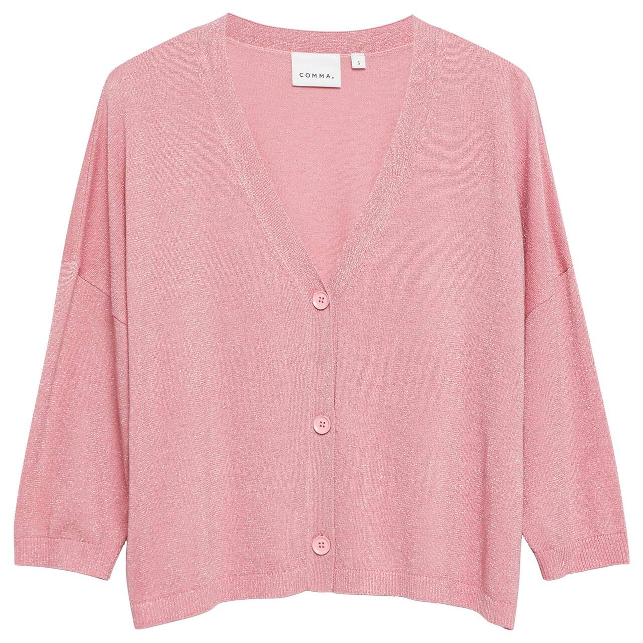 Comma Damen 3/4 Arm Strickjacke sweet pink