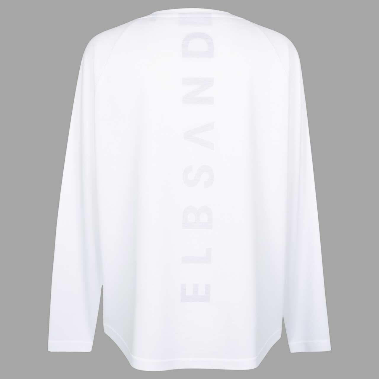 Damen Langarm Shirt Tinna in Weiß mit Print, Rückansicht