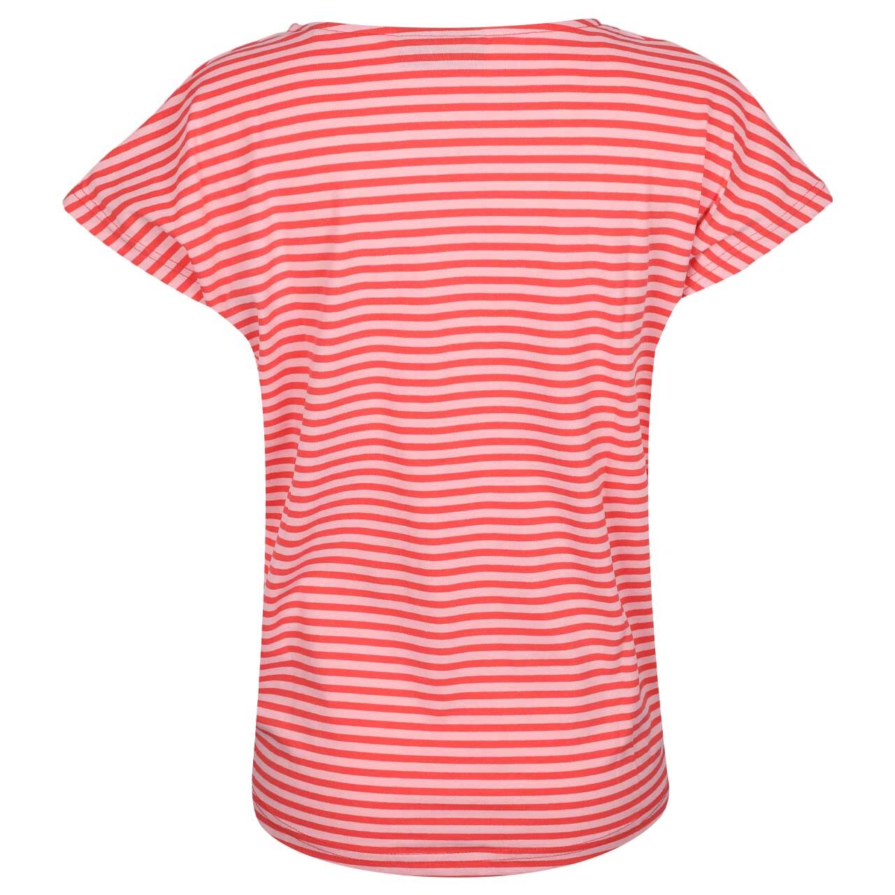 Damen T-Shirt Selma von Elbsand in Rot gestreift, Rückansicht
