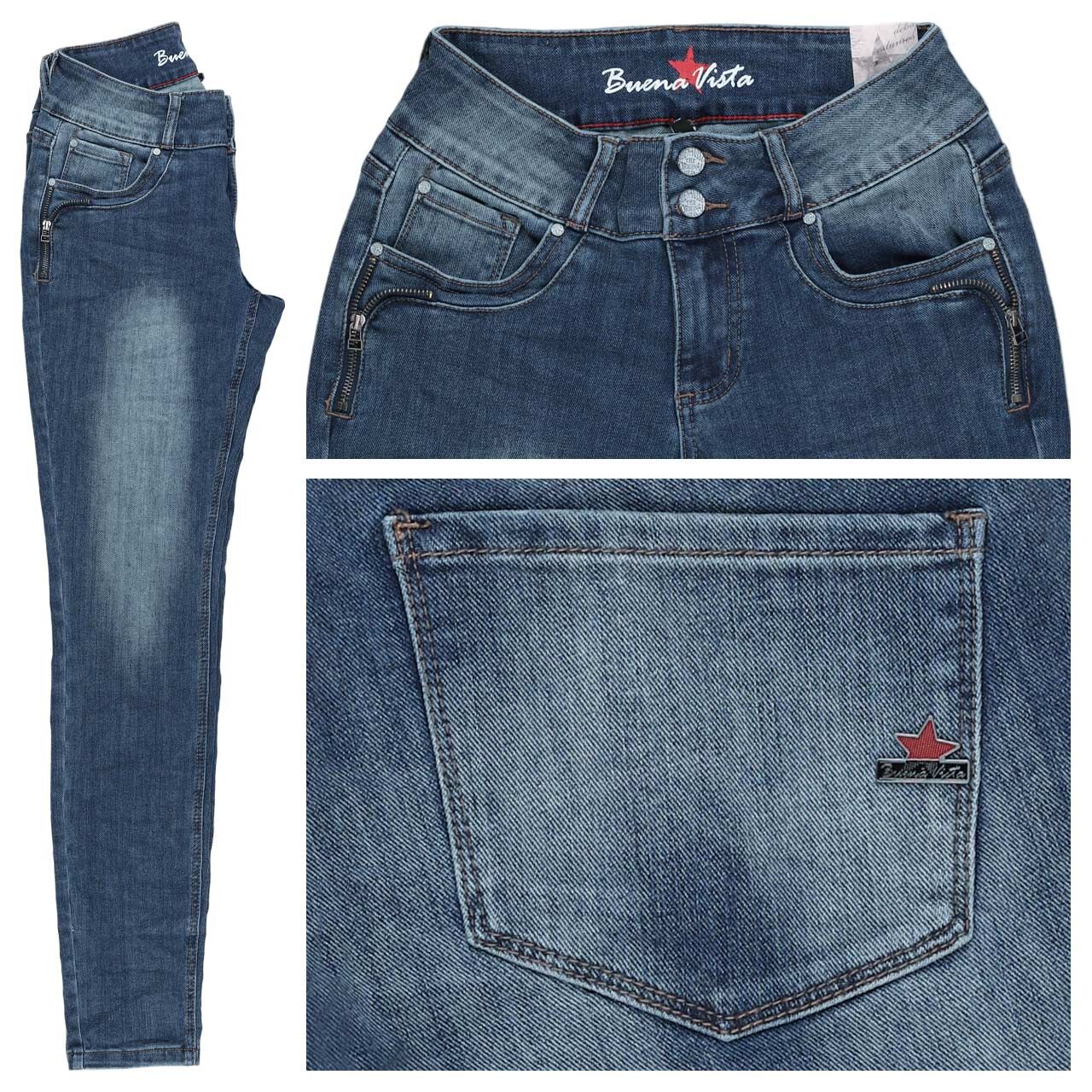 Buena Vista Tummyless-Z Stretch Denim Jeans sapphire denim