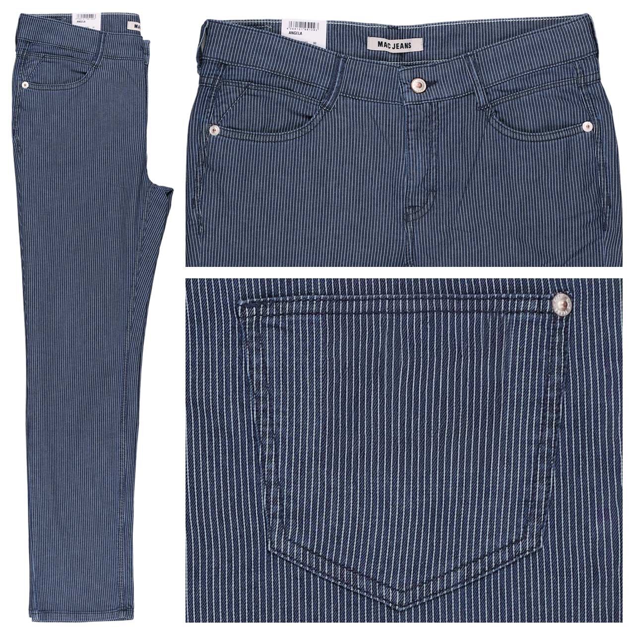 MAC Angela Jeans striped iceberg blue
