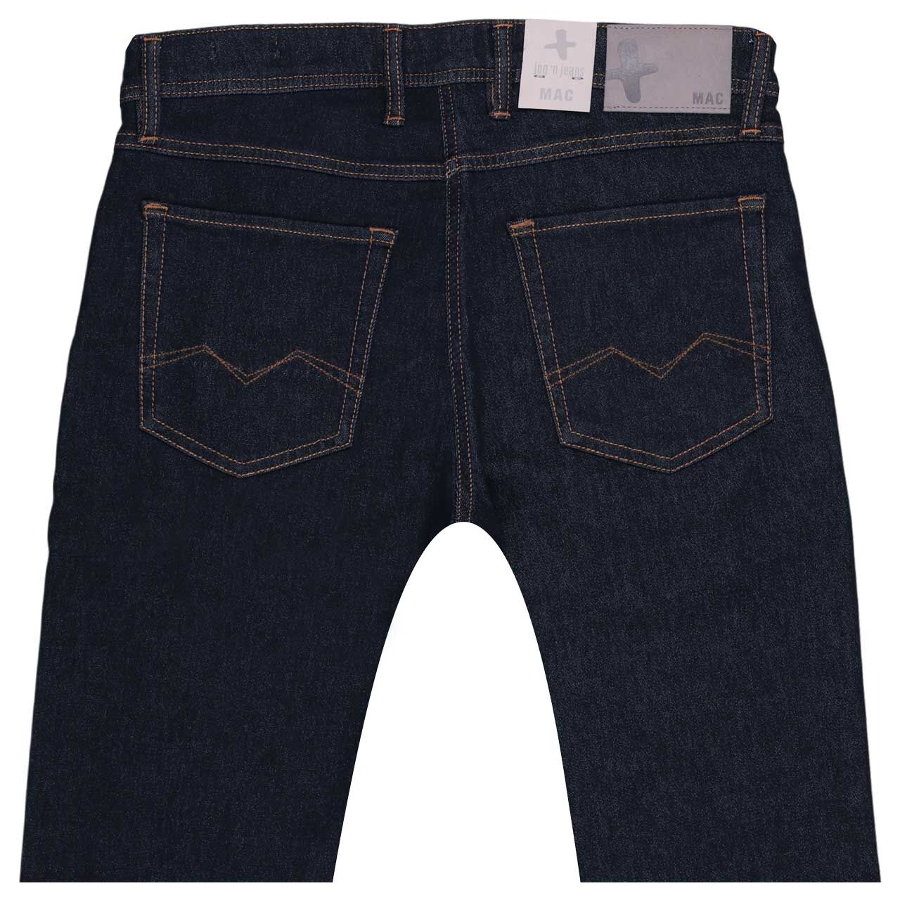 Herrenjeans Jogn von MAC in Dunkelblau, Rückansicht