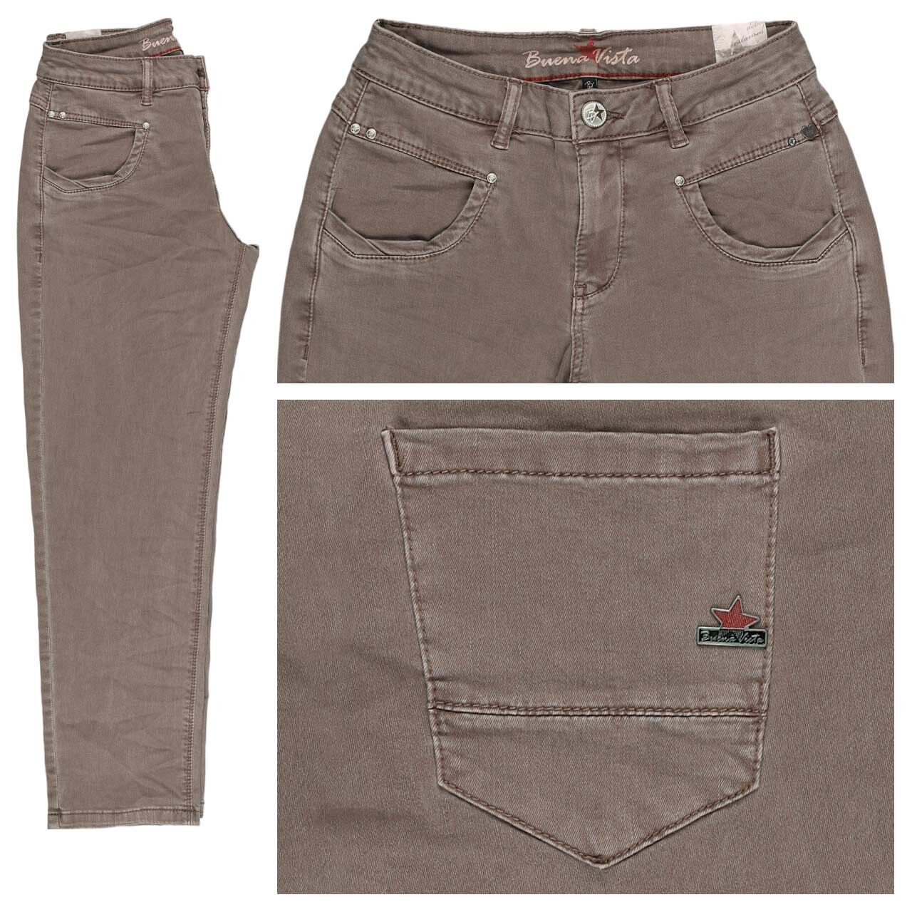 Buena Vista Anna C 7/8 Straight Stretch Twill Baumwollhose stone