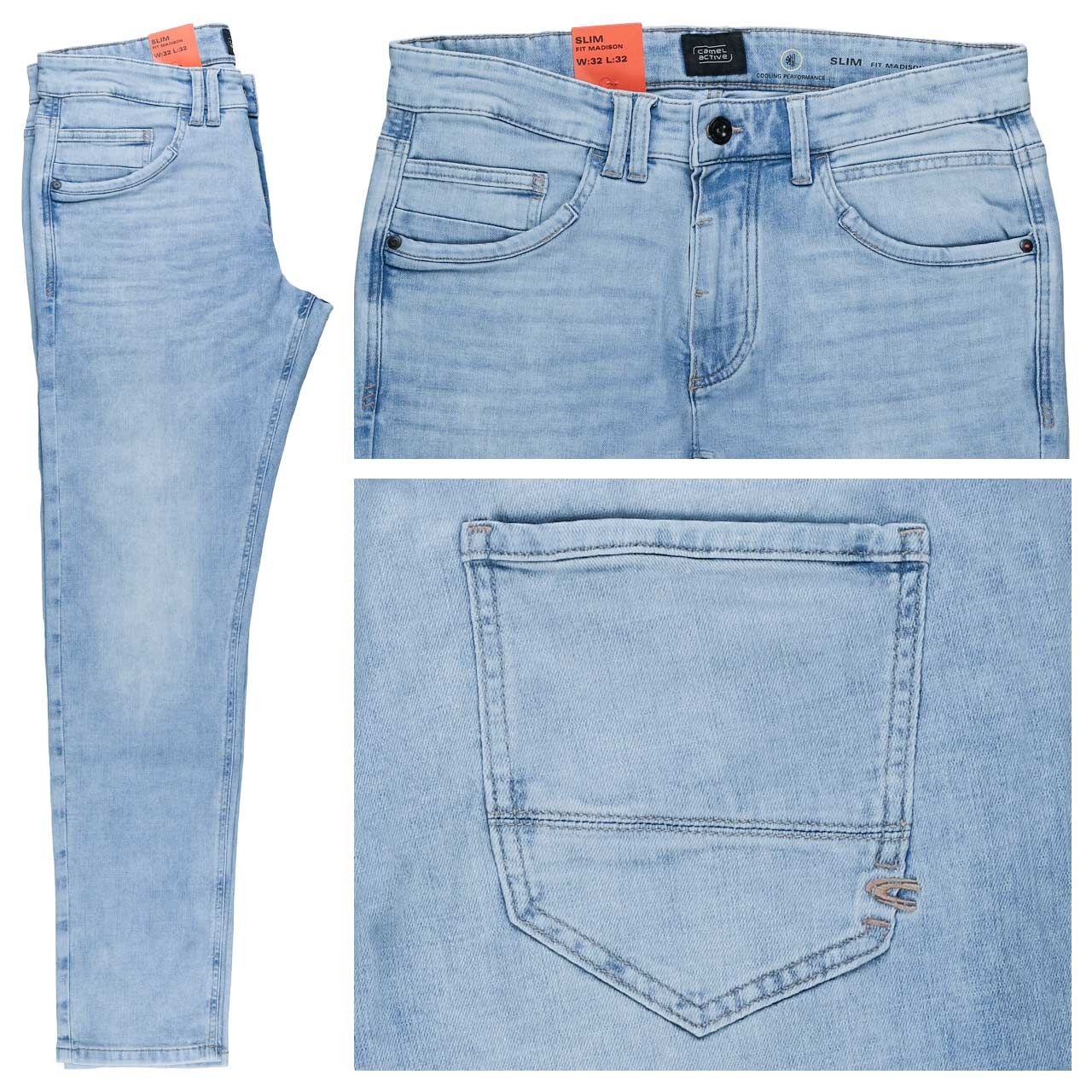 Camel active Madison fleXXX Jeans bleach blue cooling denim