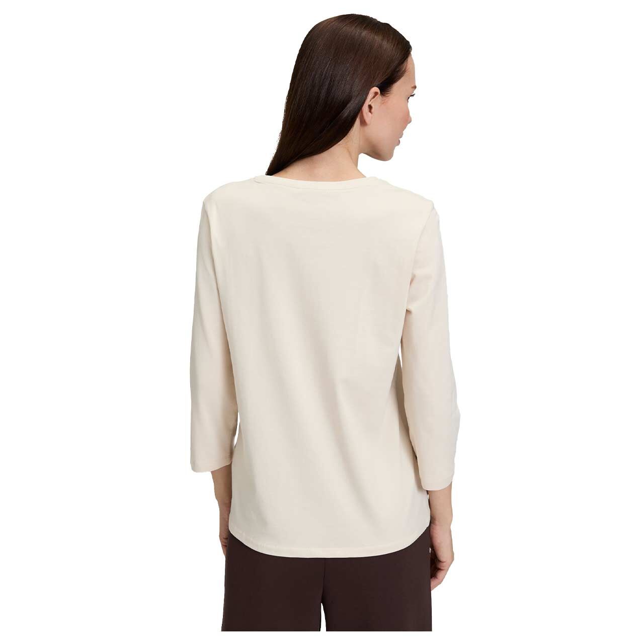 Damen 3/4 Arm Shirt von Betty Barclay in Beige mit Print, Rückansicht am Model