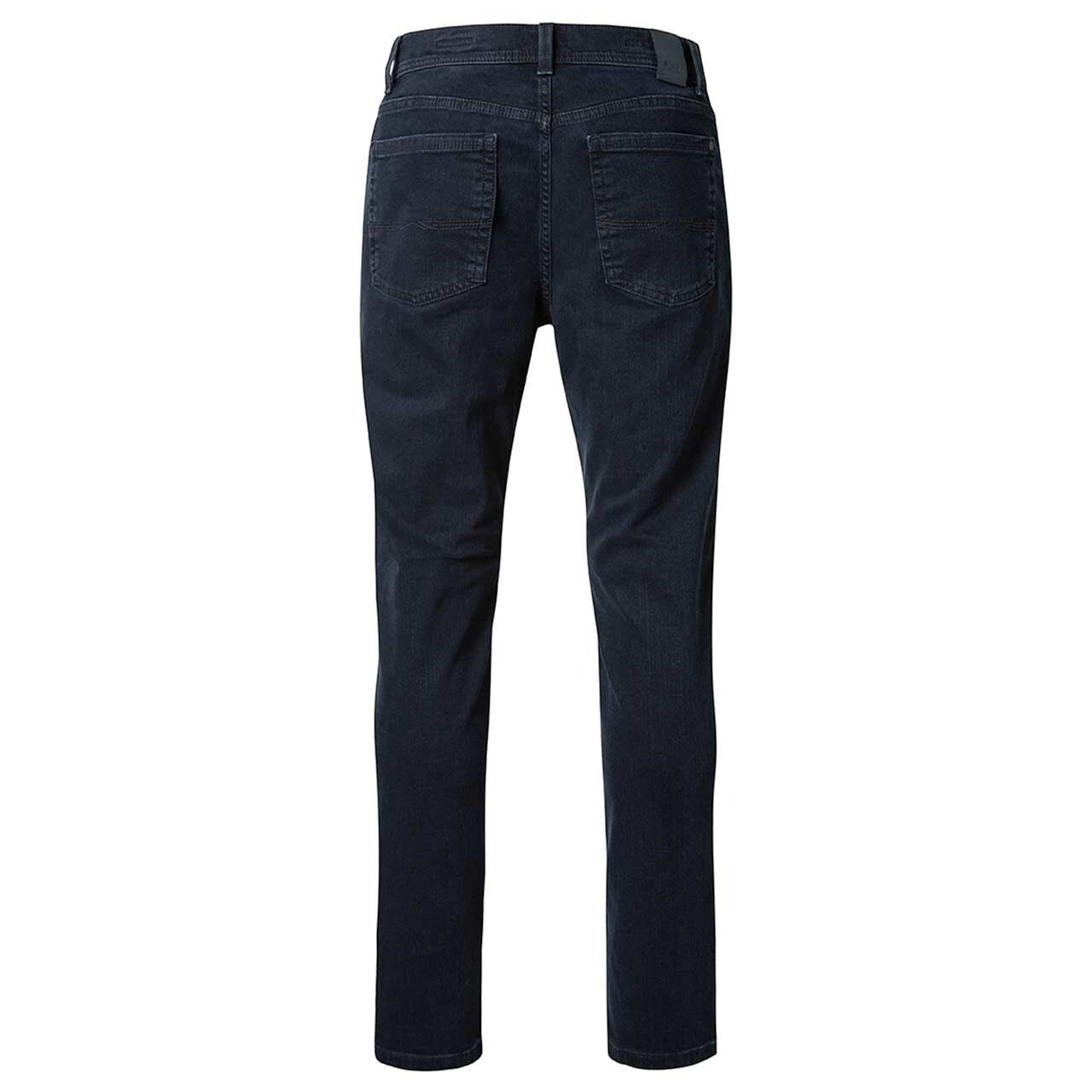 Herren Jeans Rando Megaflex von Pioneer in Dunkelblau angewaschen, Rückansicht