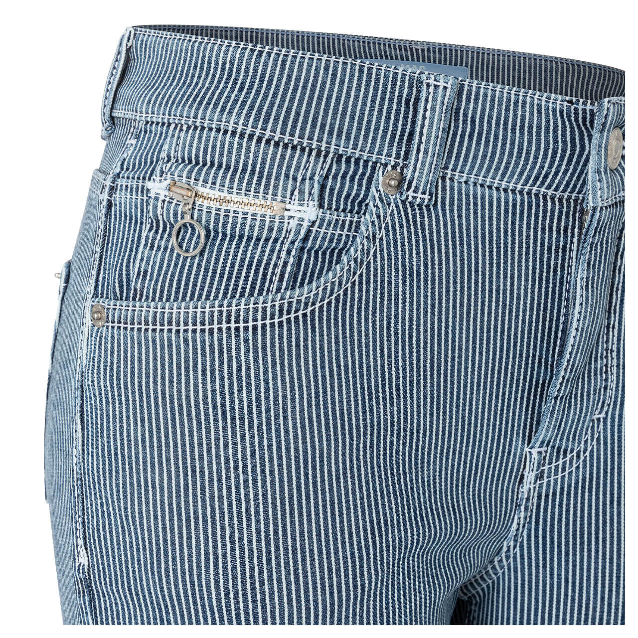 MAC Jeans Slim für Damen in Blau gestreift, FarbNr.: D505
