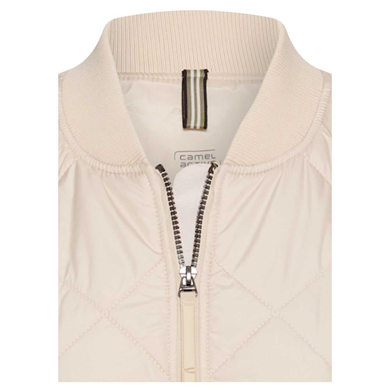 Damen Jacke Blouson von Camel active in Beige, detaillierte Vorderansicht