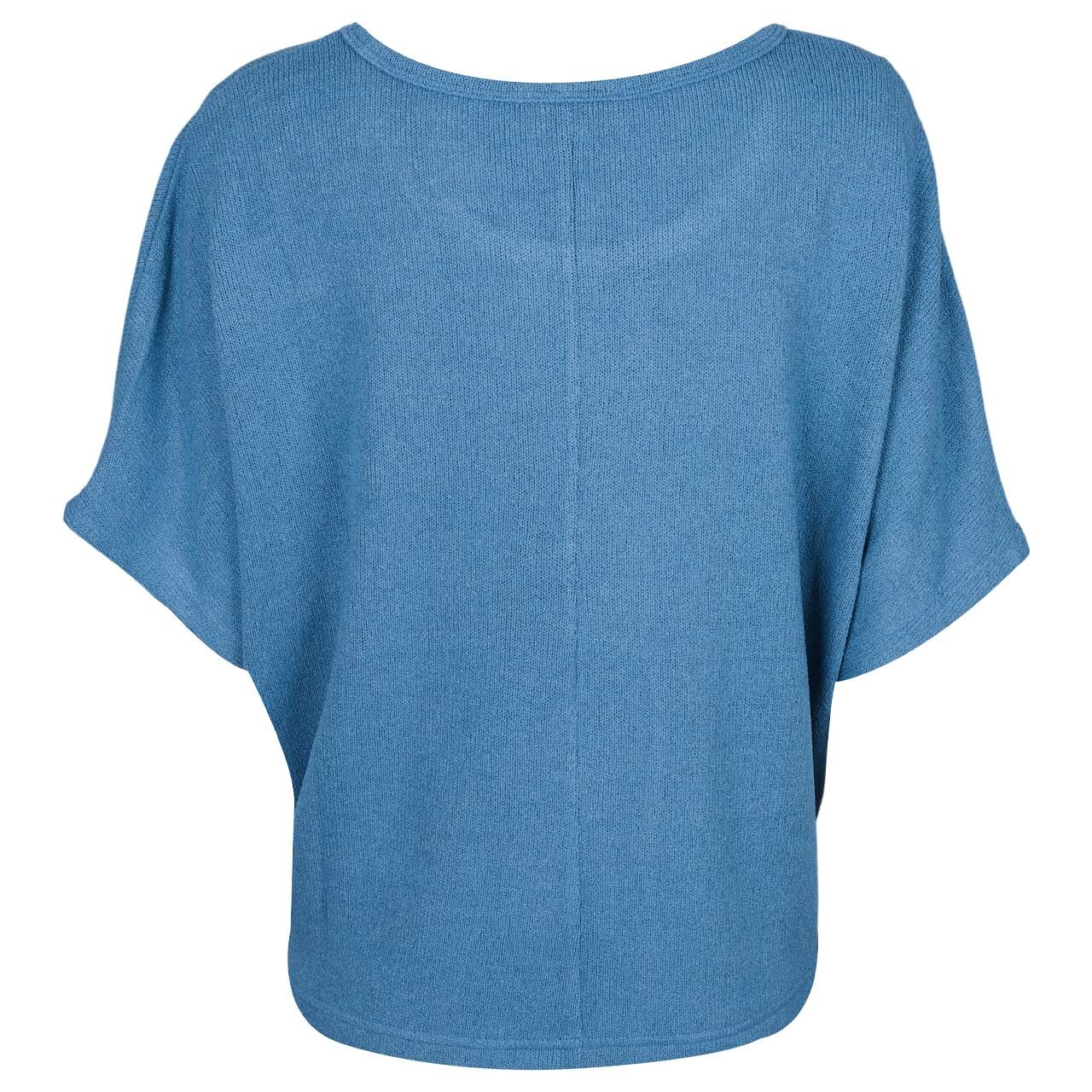 Damen Kurzarm Pullover von 24 Colours in Blau, Rückansicht