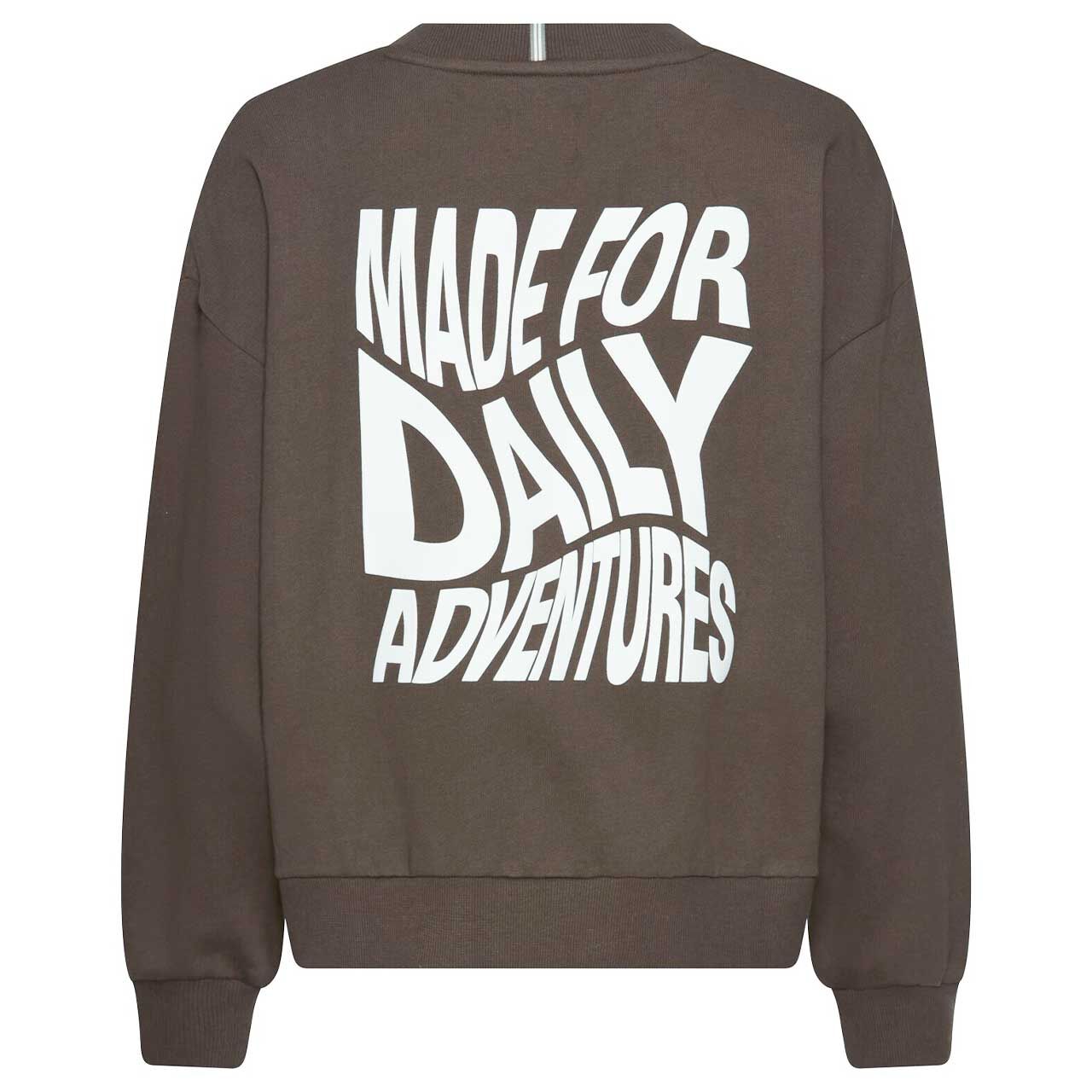 Damen Sweatshirt von Camel active in Braun mit Print, Rückansicht