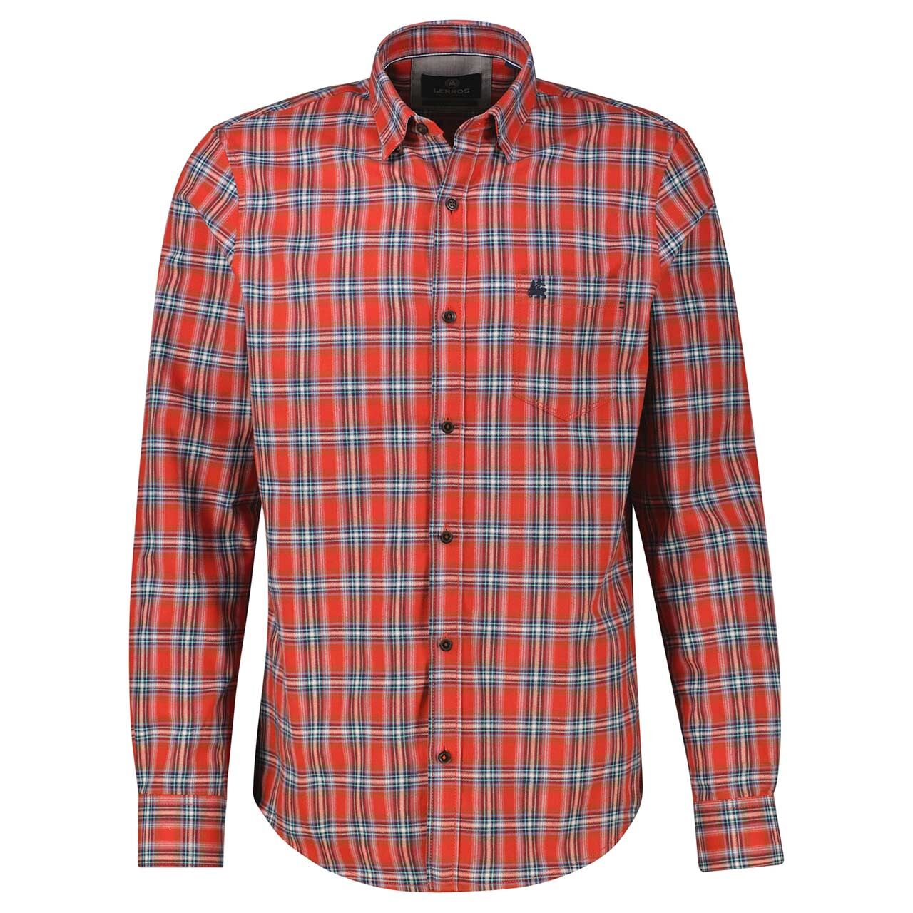 Lerros Herren Langarm Hemd scandinavian red